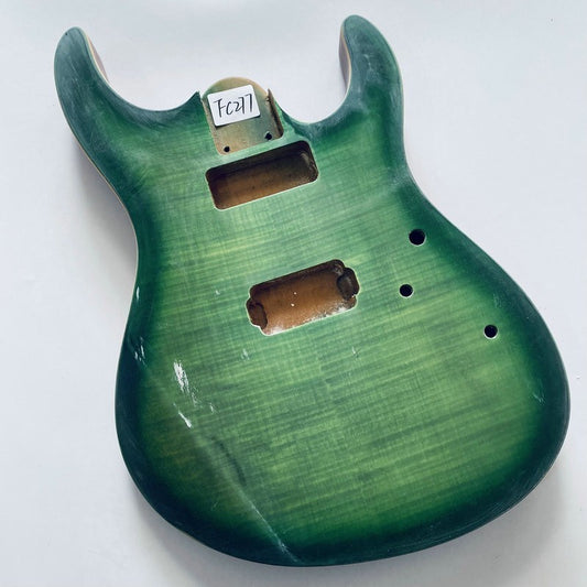 Green Burst Guitar Tiger Maple Top Mahogany Body