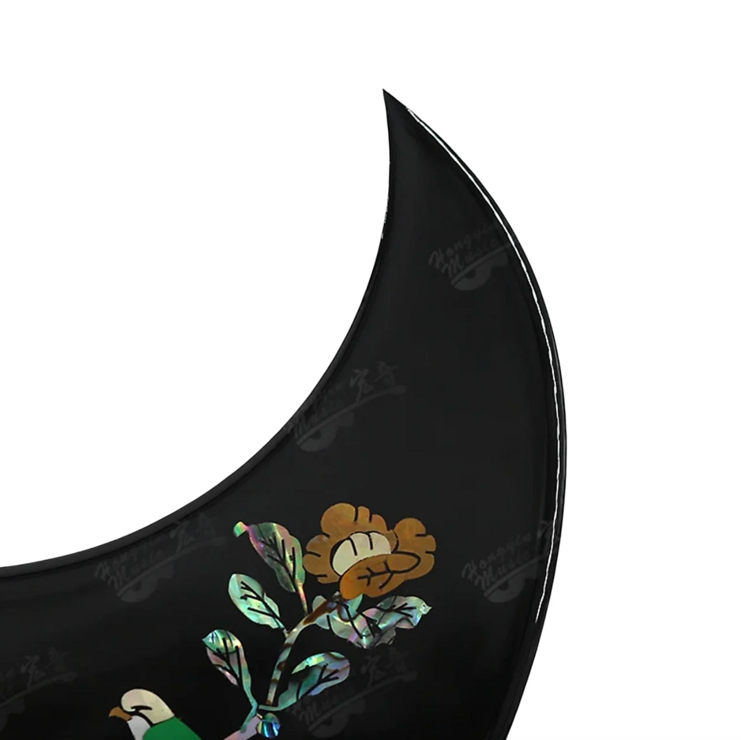 Folk Acoustic Guitar Scratch Plate Pickguard with Abalone Top Bird