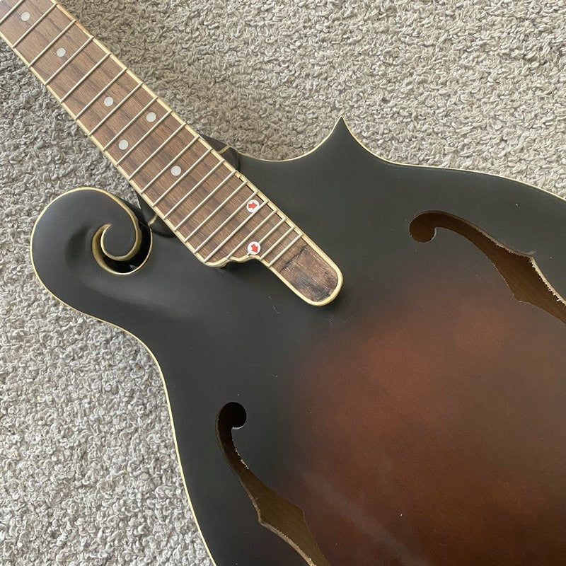 Sunburst Mahogany Wood 8 String Mandolin Body, Rosewood Fingerboard Ne