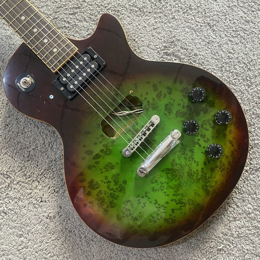 Green Burst Basswood Guitar Body with Maple Neck, Rosewood Fretboard 2