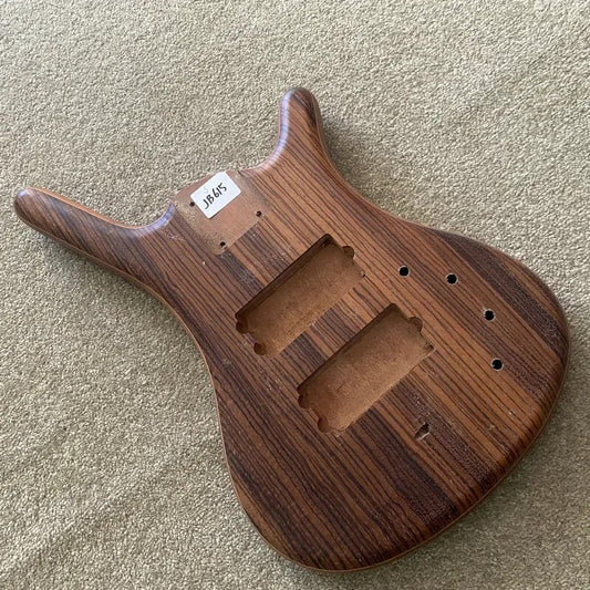 Zebra Wood Top Electric Bass Mahogany Body DIY Project