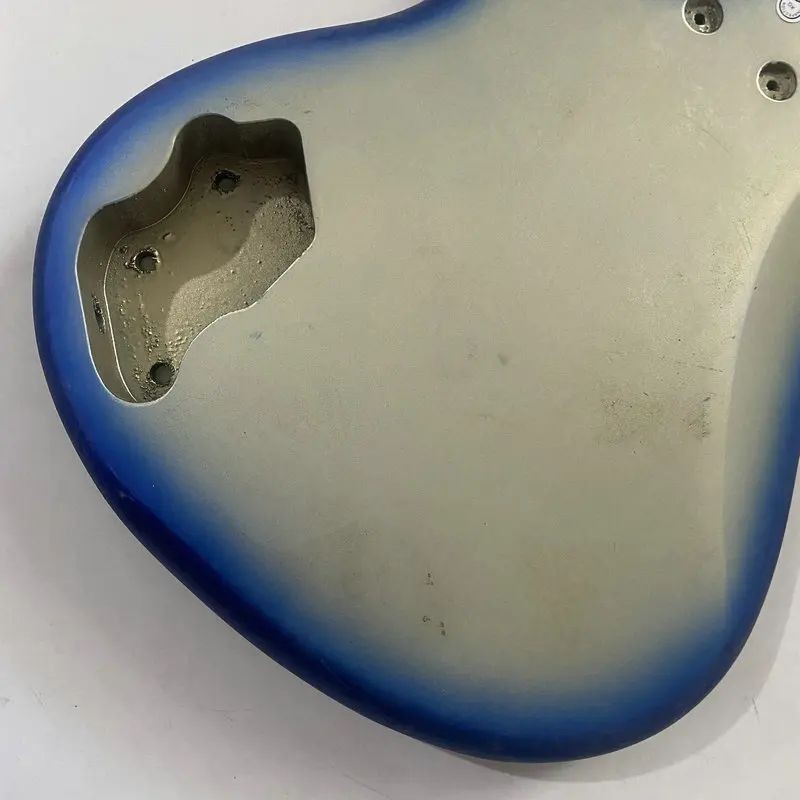 Metallic Blue / Grey 4 String Electric Bass Basswood Body