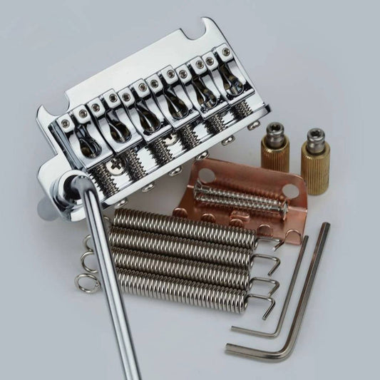 Chrome 2 Point Left Hand Guitar Bridge Tremolo 10.8MM Spacing, Brass B