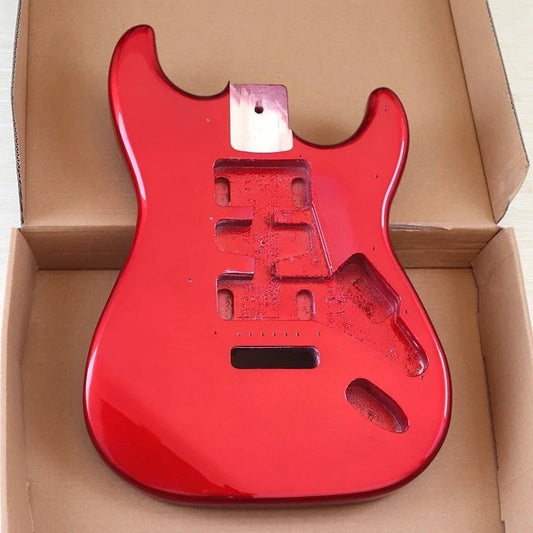 Metallic Red Finish Poplar Wood Guitar Body Fit ST Stratocaster