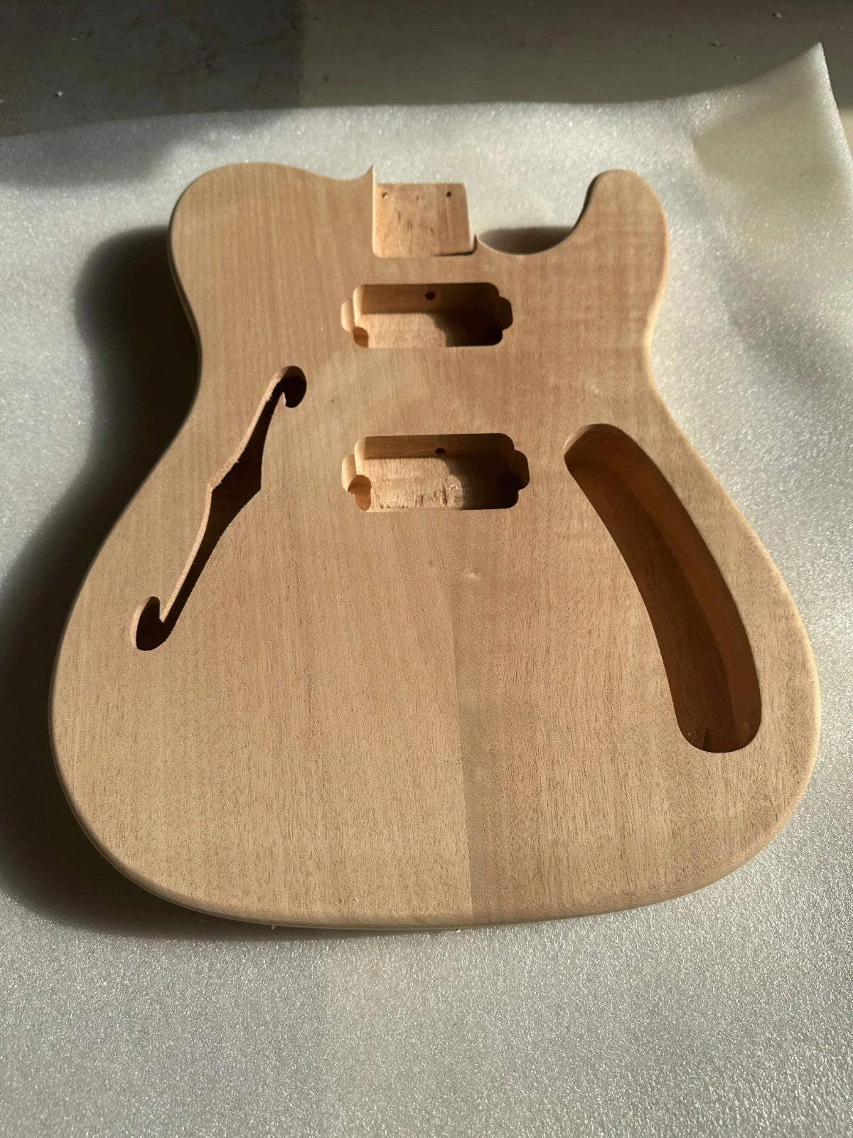 HH Mahogany Wood Guitar Body with F Hole Fit Telecaster Tele