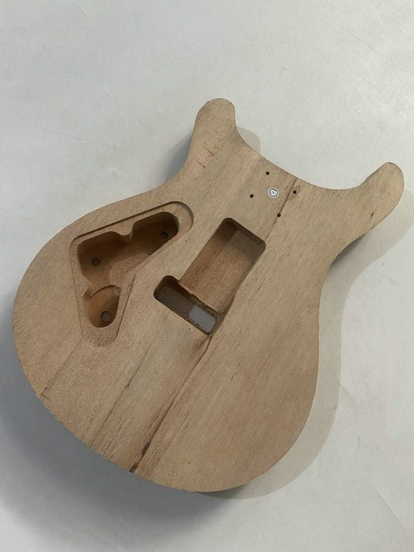 Unfinished Okoume Wood HH Guitar Double Cutaway Body