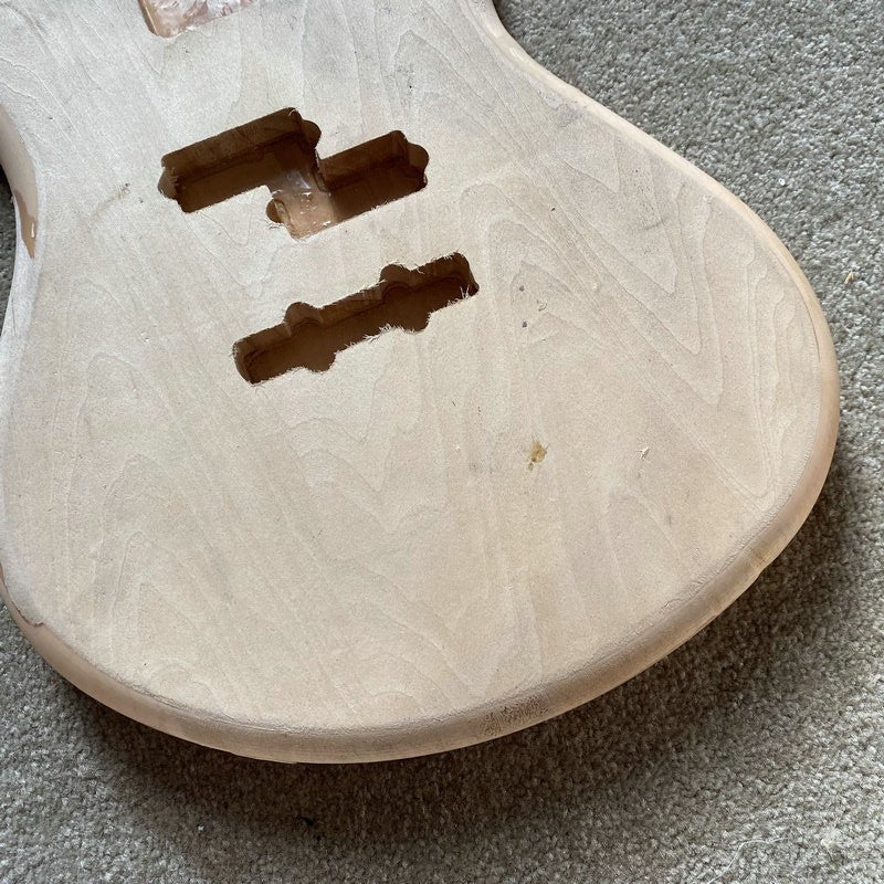 Alder Wood 4 String Bass Guitar Body