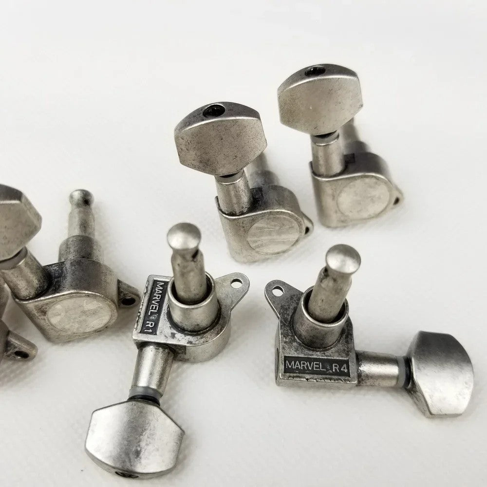 6R Antique Silver Guitar Machine Heads Tuning Pegs Fit Ibanez,Fender,S