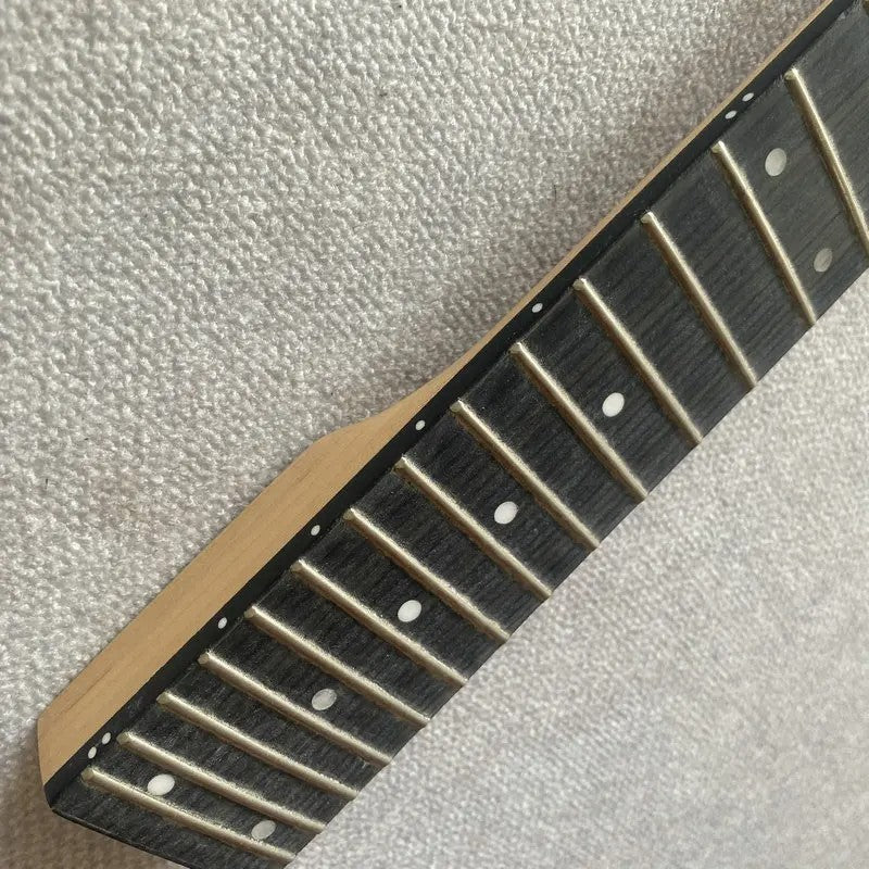 Black Maple Wood Electric Guitar Neck, 24 Frets Rosewood Fretboard