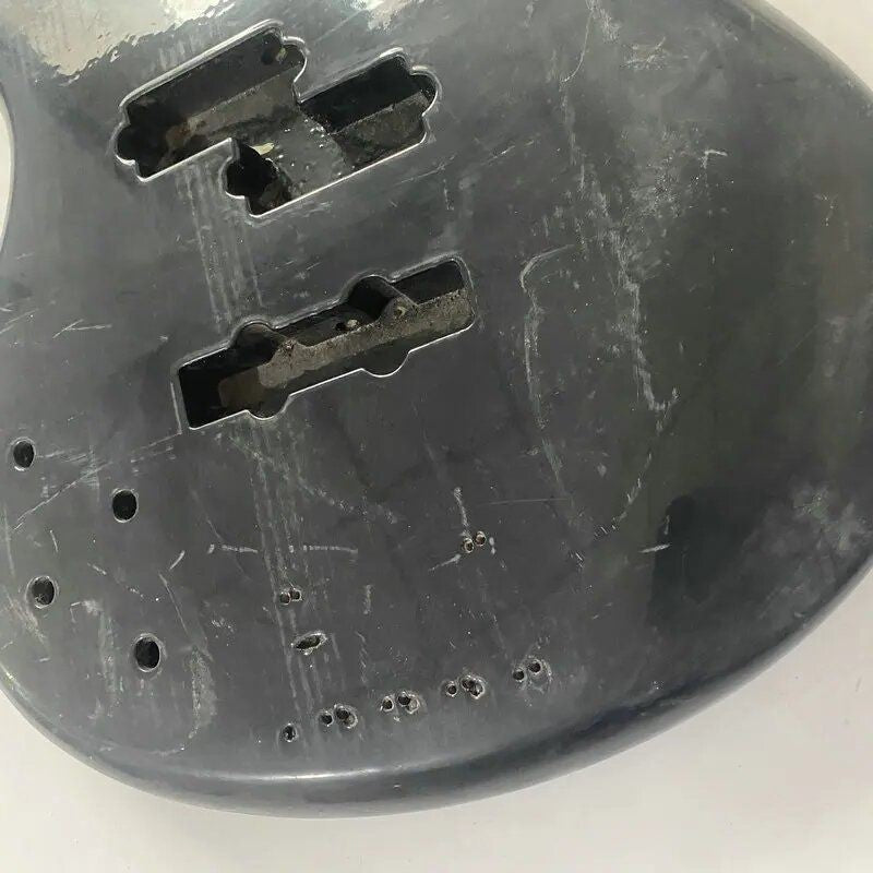 Basswood Left Handed Black 4 String Bass Body