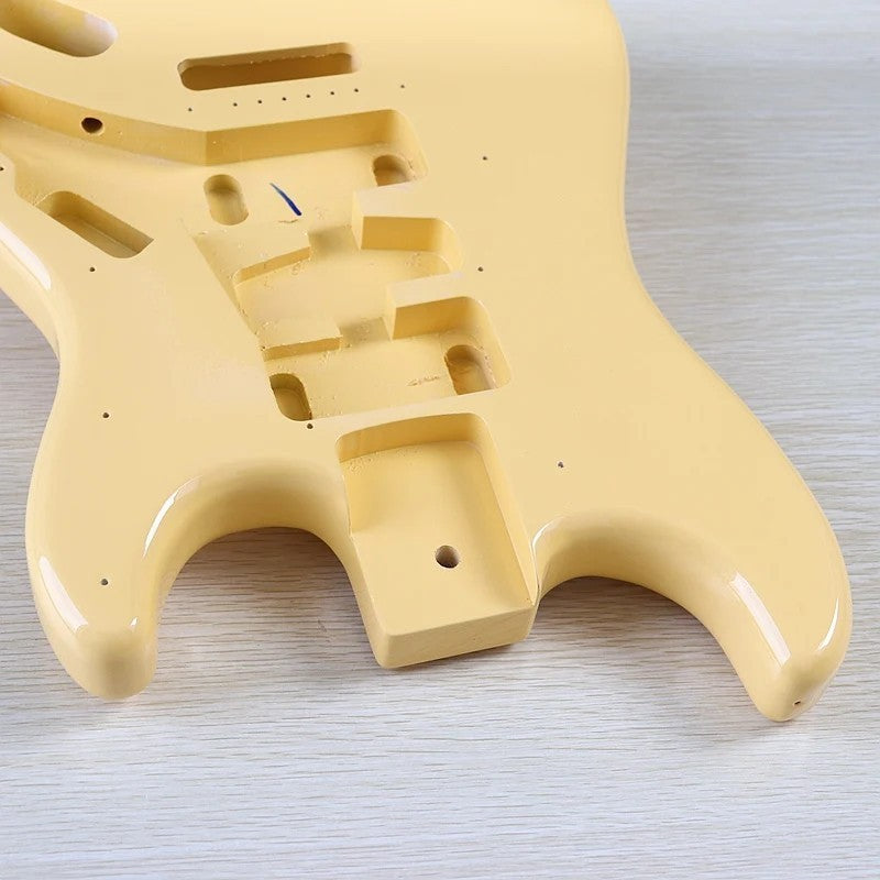 Cream Yellow Finish Poplar Wood Guitar Body Fit Strat Stratocaster