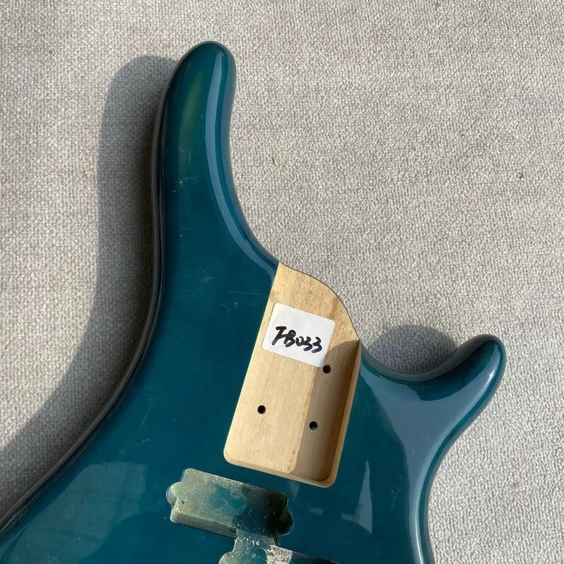Glossy Finish Dark Blue Basswood Bass Guitar Body S