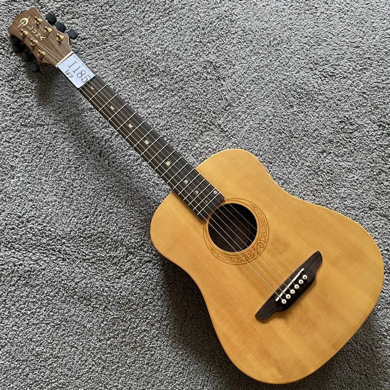 34" Luna Vintage Acoustic Guitar, Spruce Top Body, Mahogany Neck