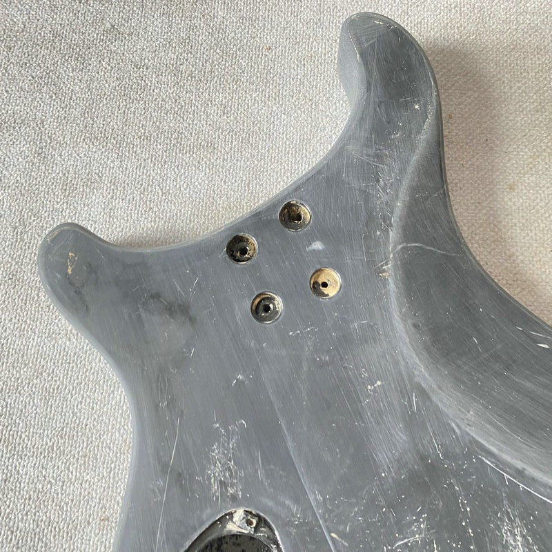 Black Cutaway Basswood Guitar Body, String Through Bridge, Single Humb