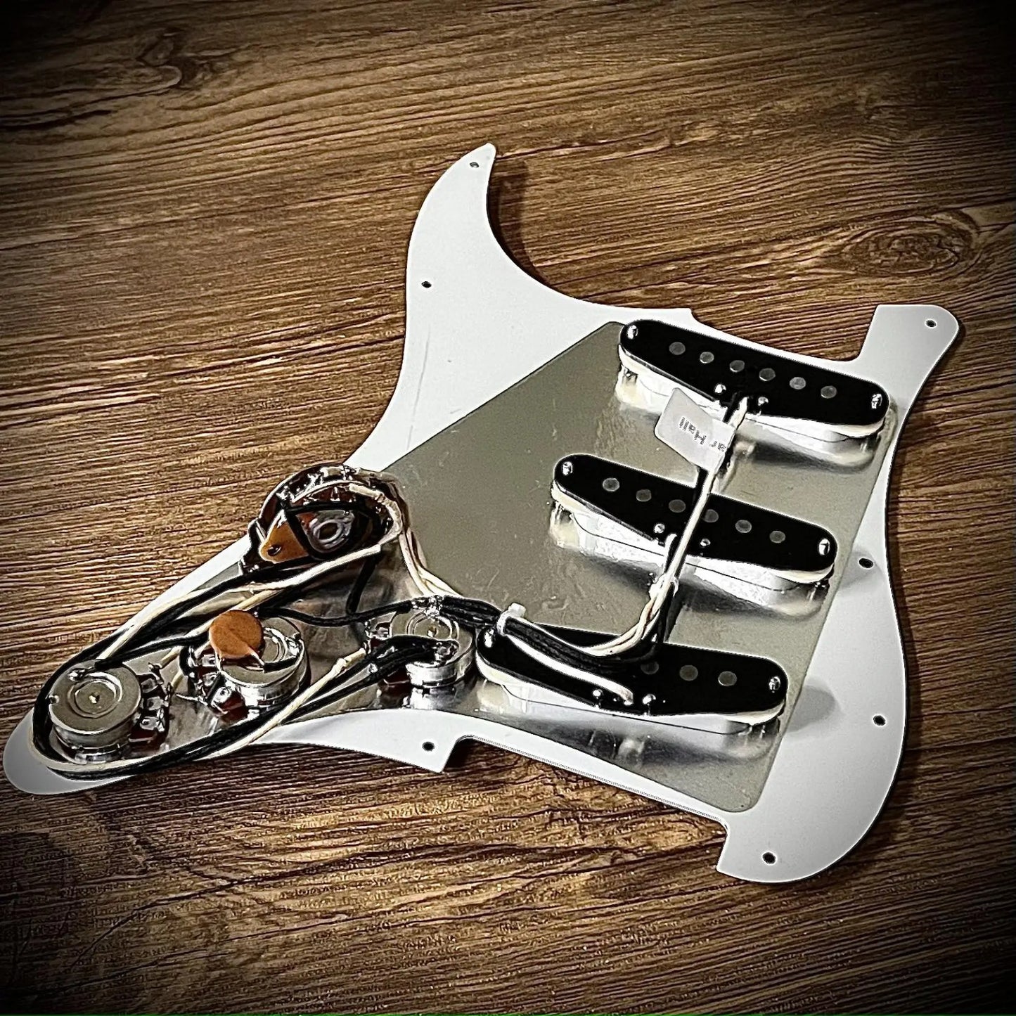 SSS White Guitar Prewired Loaded Pickguard with Alnico Pickups Fit Str