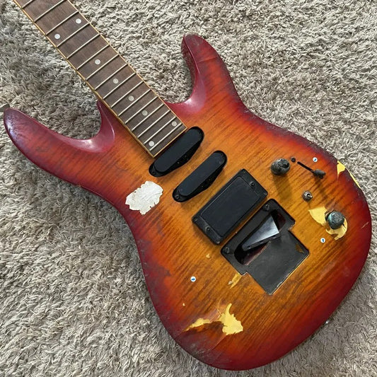 KCC HSH Guitar, Sunburst Tiger Maple Top Body, Rosewood Fingerboard Ma