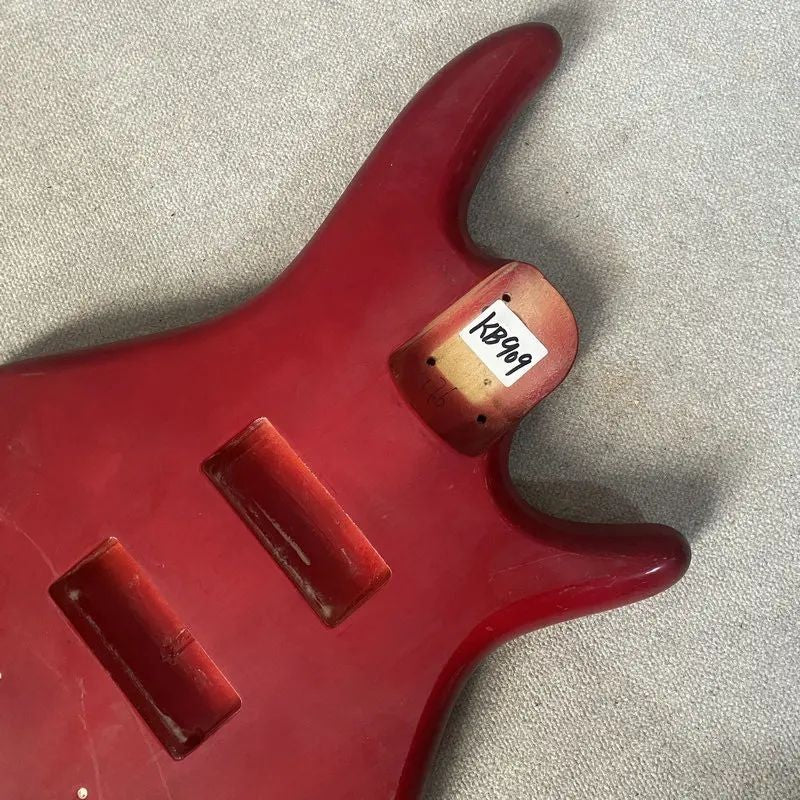 Red Basswood 4 String Electric Bass Body