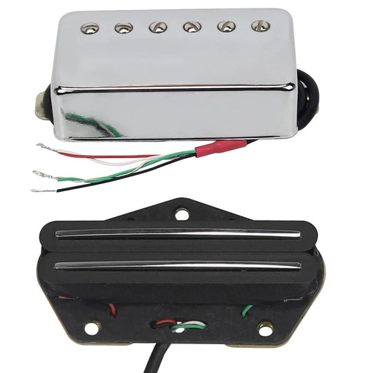 Dual Blades Guitar Bridge Pickup with Neck Humbucker Pickup Fit Teleca