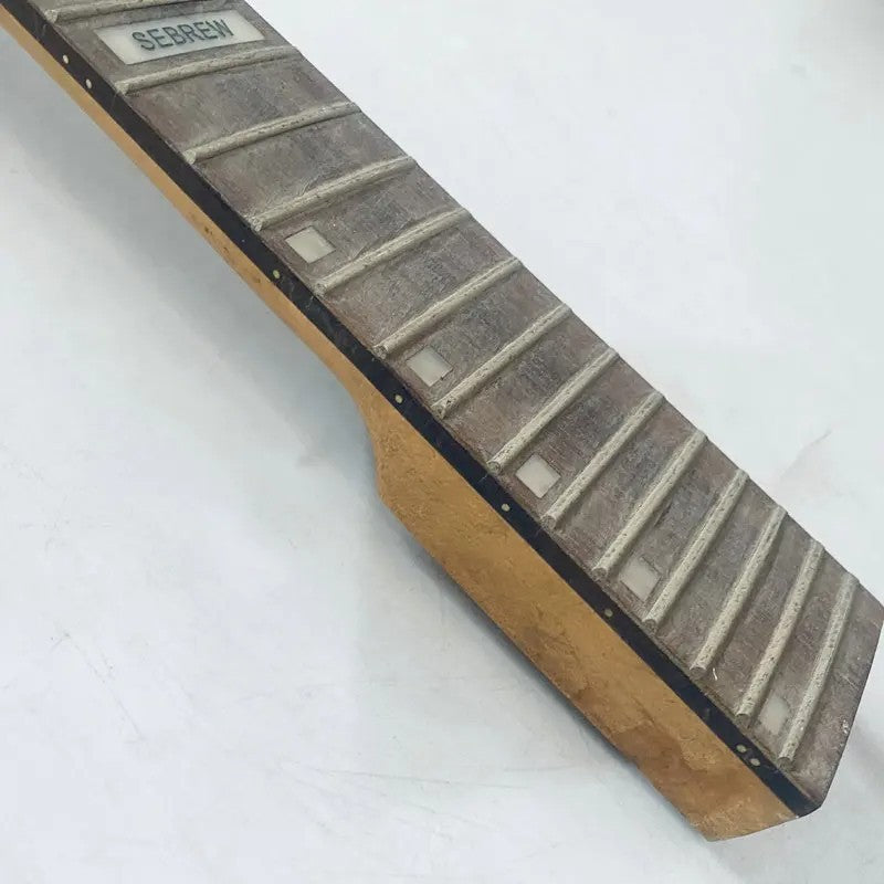 Sebrew Black Electric Guitar Maple Wood Neck, 24 Frets Rosewood Finger