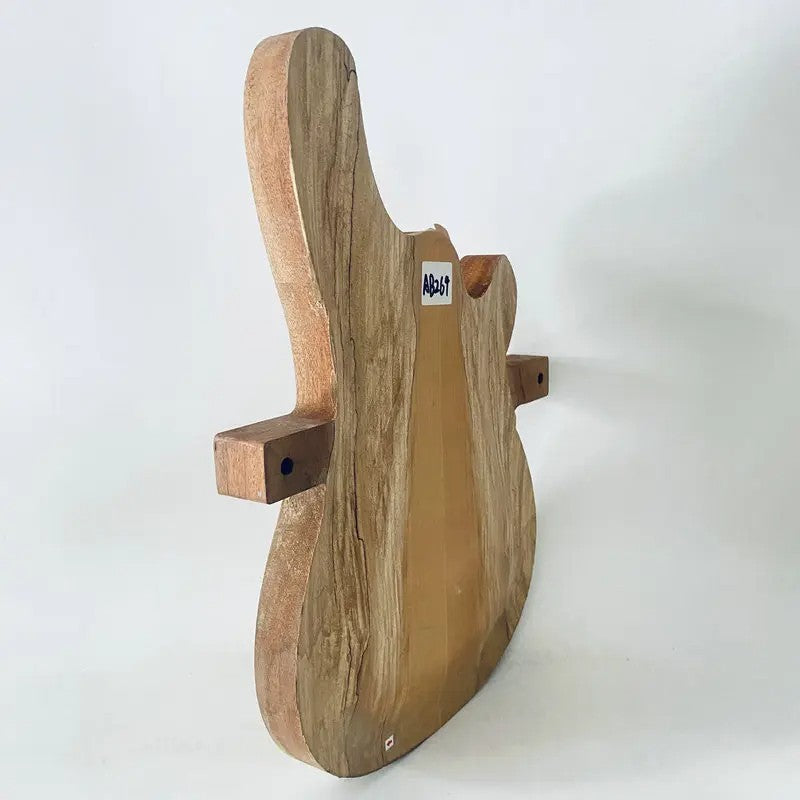 Raw Materiel Electric Bass Guitar Mahogany Body, Burl Wood Top