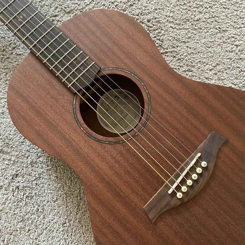 38" Parlor Acoustic Guitar, Mahogany Body and Neck, Rosewood Fingerboa