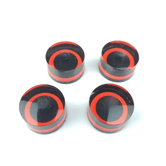 4pcs Black Red Guitar Volume Tone Speed Knobs Fit Ibanez,Epiphone,Burn