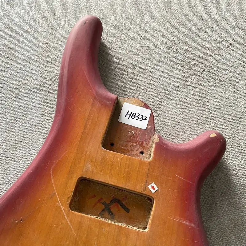 Cherry Burst Basswood Bass Guitar Body DIY Project