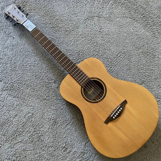38" Acoustic Guitar, Solid Spruce Top Body, Mahogany Sides, Rosewood F