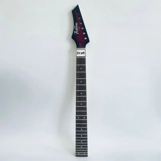 Red Reversed Head Guitar Maple Wood Neck, 24 Frets Rosewood Fingerboar