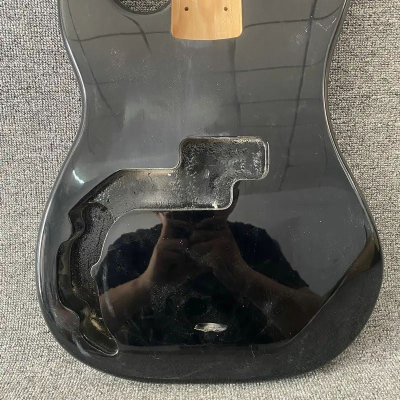 Basswood Glossy Black 4 String Bass Body Fit Precision Bass