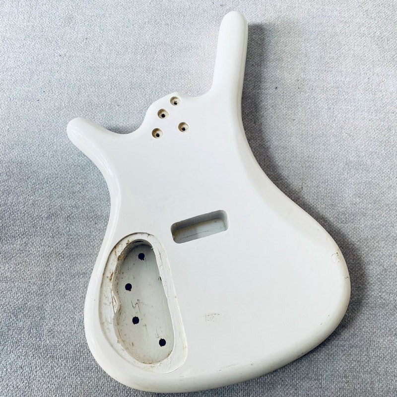 White 4 String Bass Basswood Body Fit Warwick