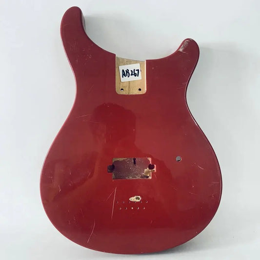 Gloss Red Guitar Double Cutaway Body, String Through Bridge
