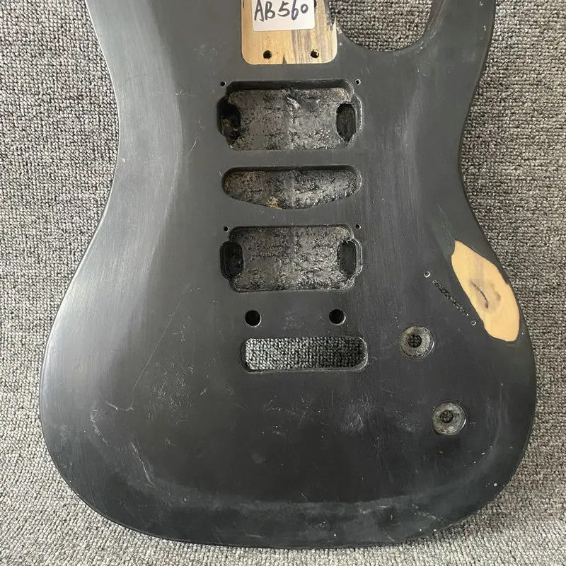 Matte Black Basswood HSH Guitar Body DIY Project