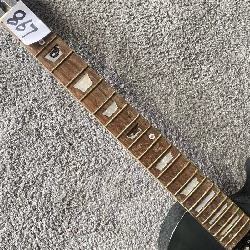 Harley Benton Black Guitar Single Cut Body with Neck Fit Les Paul LP D