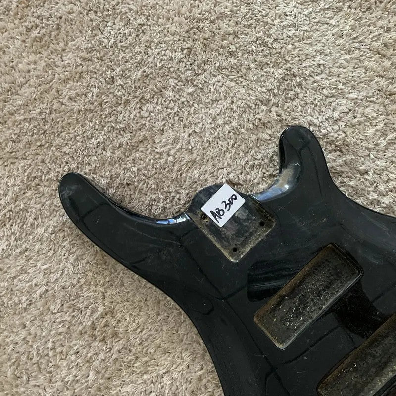 Black Solid Basswood 4 String Bass Body