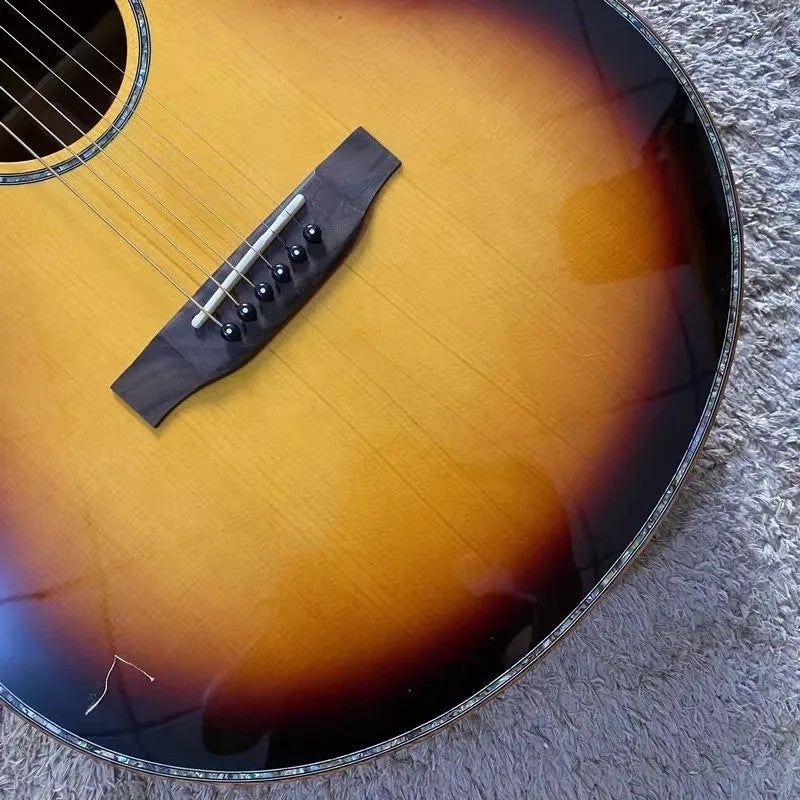 Sunburst 40 Inch Acoustic Guitar, Spruce Mahogany Body Rosewood Finger