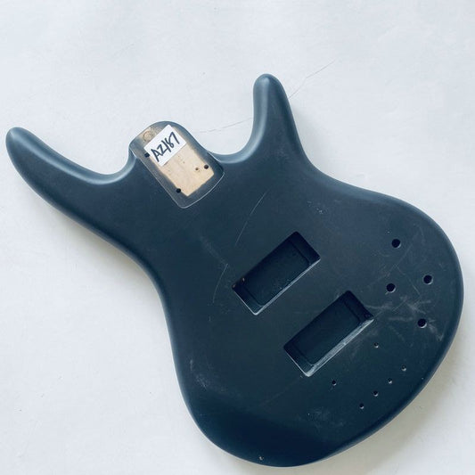 Black 6 String Electric Bass Basswood Body