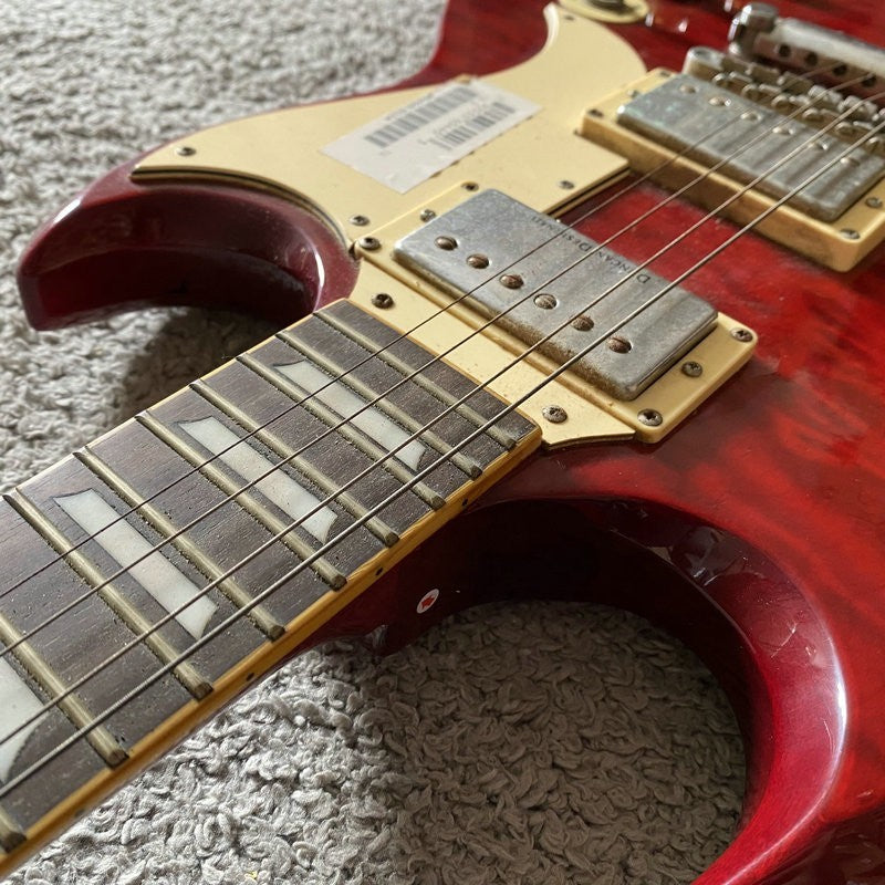 Samick Red Electric Guitar, Mahogany Body, Rosewood Fingerboard Neck