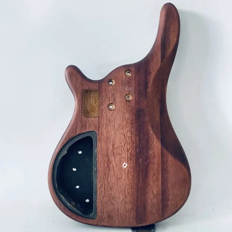 Mahogany Wood 4/5 String Bass Guitar Body DIY Project