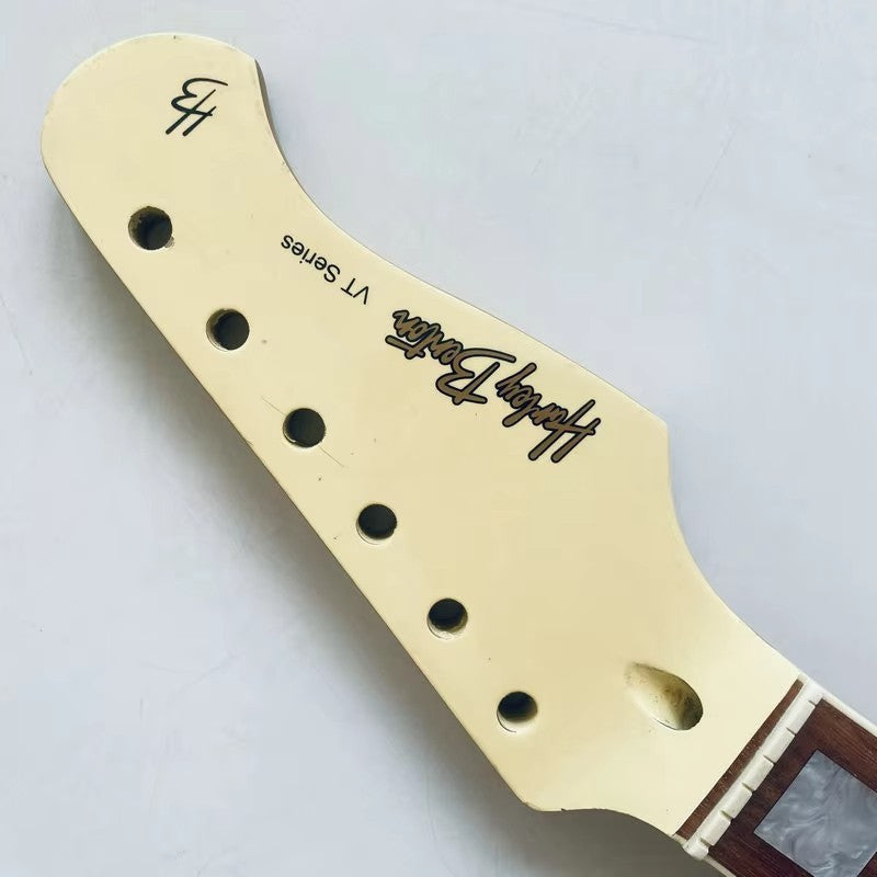 White Harley Benton Guitar Maple Neck, Rosewood 22 Frets Fingerboard F