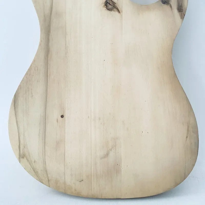 Solid Basswood DIY Double Cutaway Unrouted Guitar Body