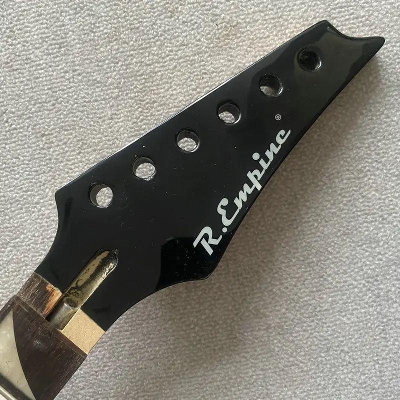Black Electric Guitar Maple Wood Neck, 24 Frets Rosewood Fingerboard