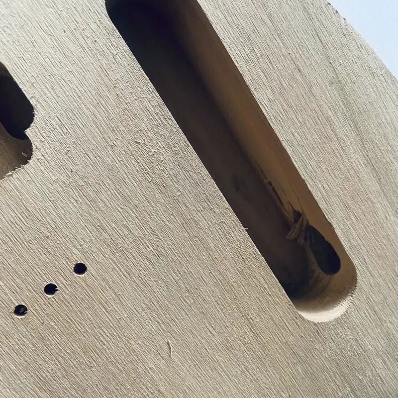 Basswood Unfinished DIY Project Guitar Body, String Through Bridge Fit