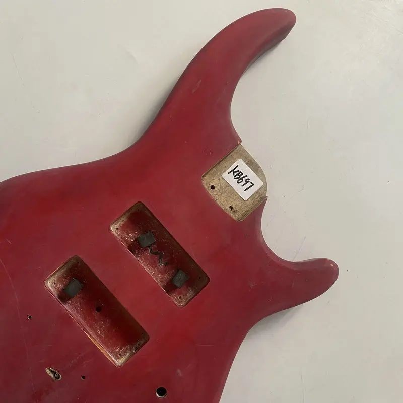 Solid Basswood Red Electric Bass Guitar Body