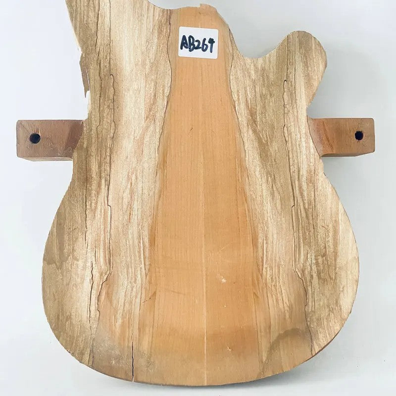 Raw Materiel Electric Bass Guitar Mahogany Body, Burl Wood Top