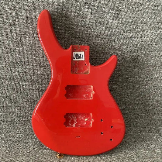 Red Finish Basswood Bass Guitar Body