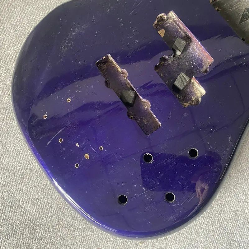 Blue 5 String Electric Bass Basswood Body