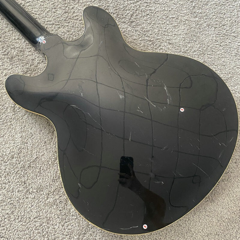Black Peavey Semi Hollow Jazz Guitar Body and Neck, Rosewood Fingerboa