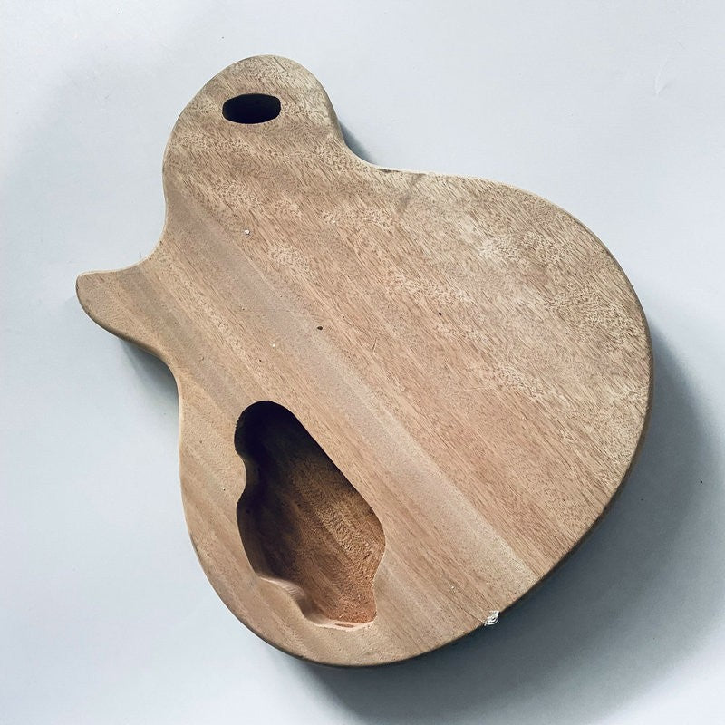 LAG Mahogany Wood Guitar Single Cut Body with Tiger Maple Top Fit Les
