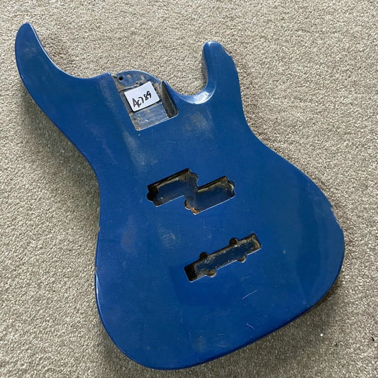 Blue 4 String Electric Bass Basswood Body
